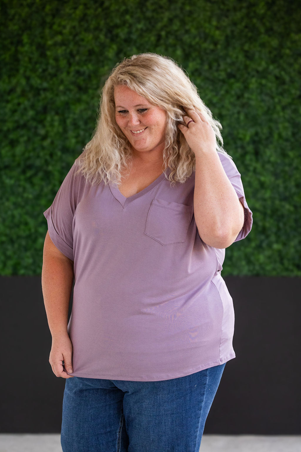 IN STOCK Sierra Pocket Top - Dusty Purple