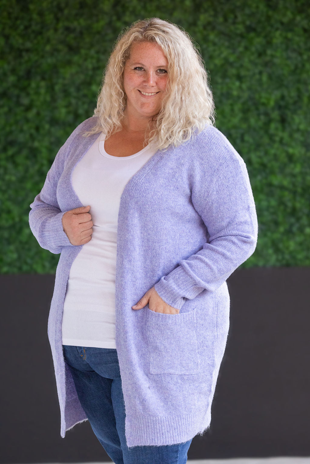 IN STOCK Madison Cozy Cardigan - Lavender