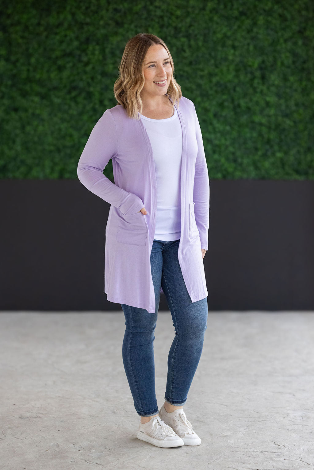 IN STOCK Classic Cardigan - Lavender