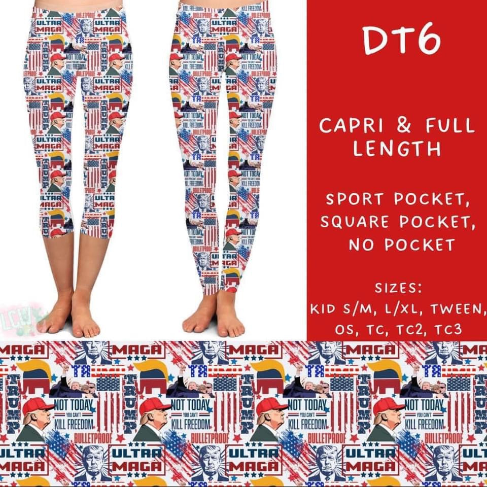 PBO -TRUMP 6 - Closes 11/15 - ETA mid Dec - Full and Capri Length Leggings