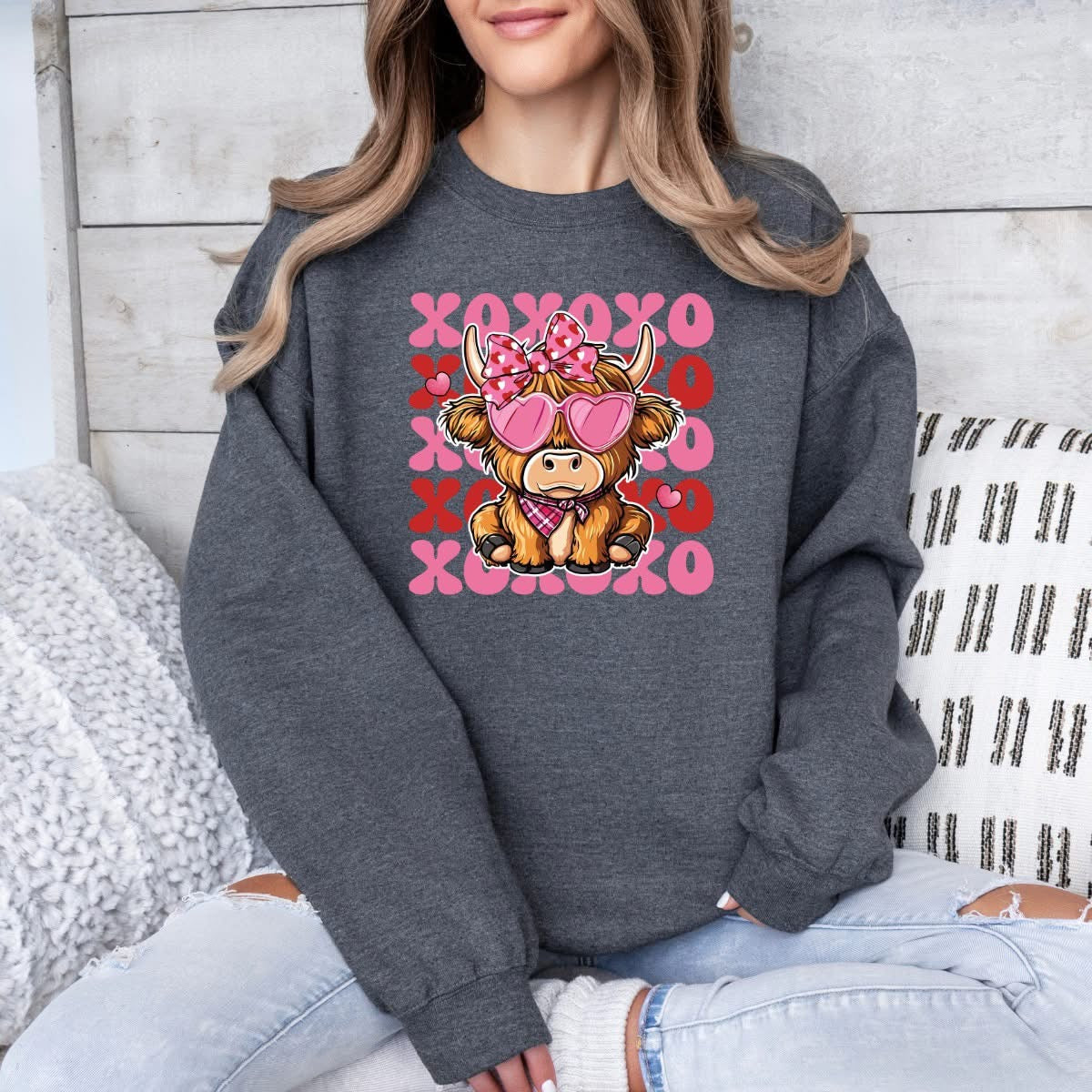 Cow Love - Sweatshirt -  (Shipping Rates Apply)