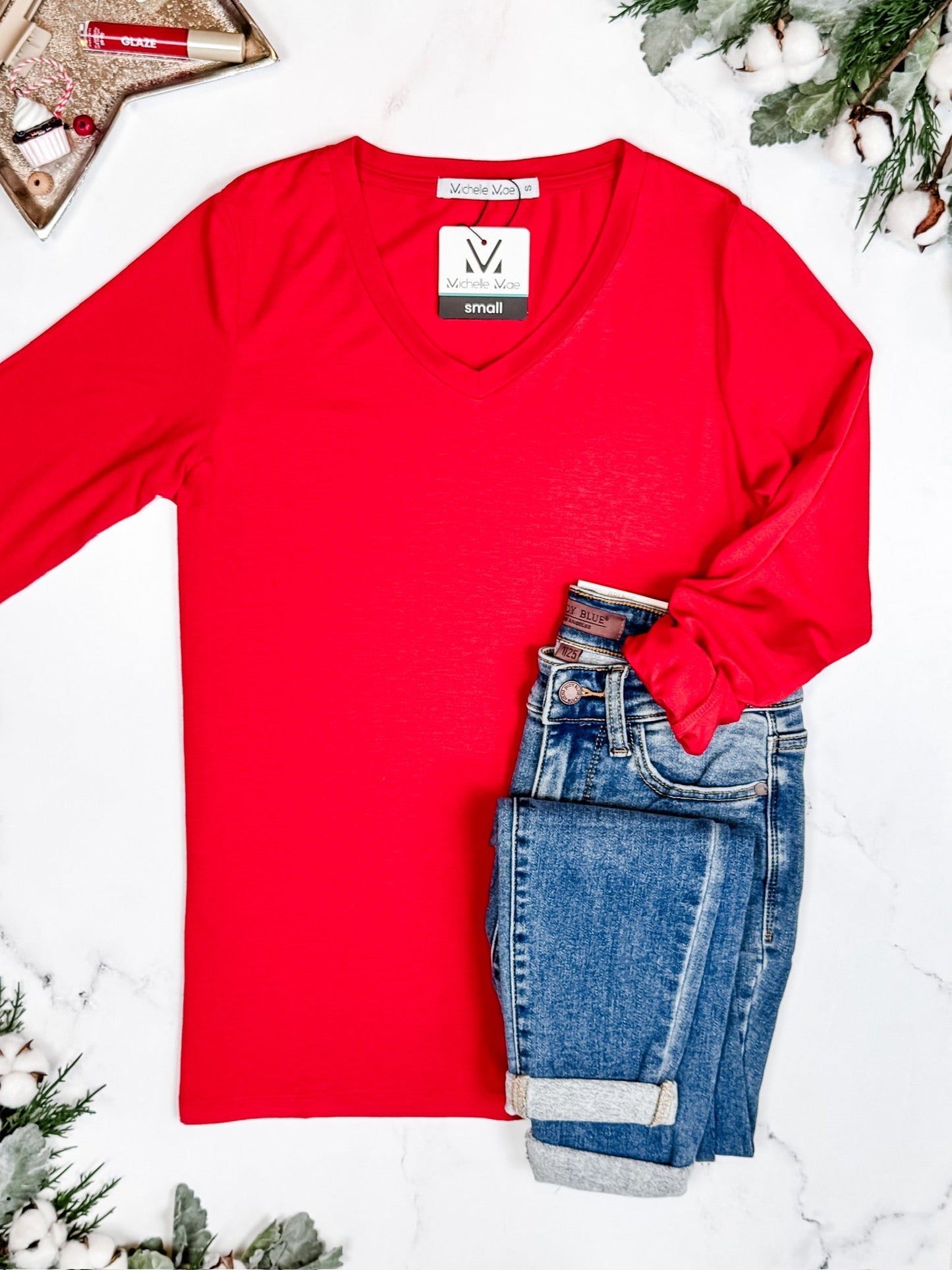 IN STOCK Larissa Long Sleeve - Red