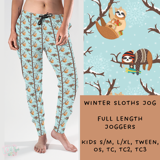 Batch #238 - Winter Wonderland - Closes 12/15 - ETA Early Jan - Winter Sloths Joggers