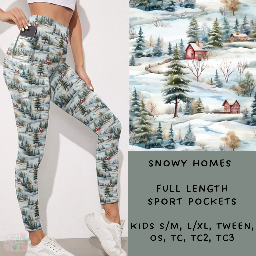 Batch #238 - Winter Wonderland - Closes 12/15 - ETA Early Jan - Snowy Homes Leggings