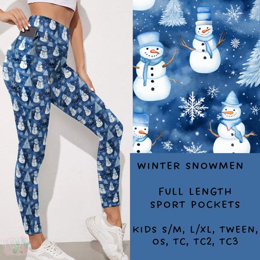 Batch #238 - Winter Wonderland - Closes 12/15 - ETA Early Jan - Winter Snowmen Leggings