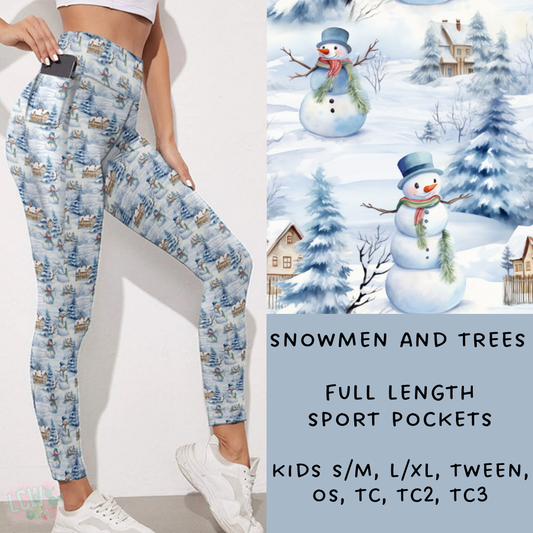 Batch #238 - Winter Wonderland - Closes 12/15 - ETA Early Jan - Snowmen And Trees Leggings