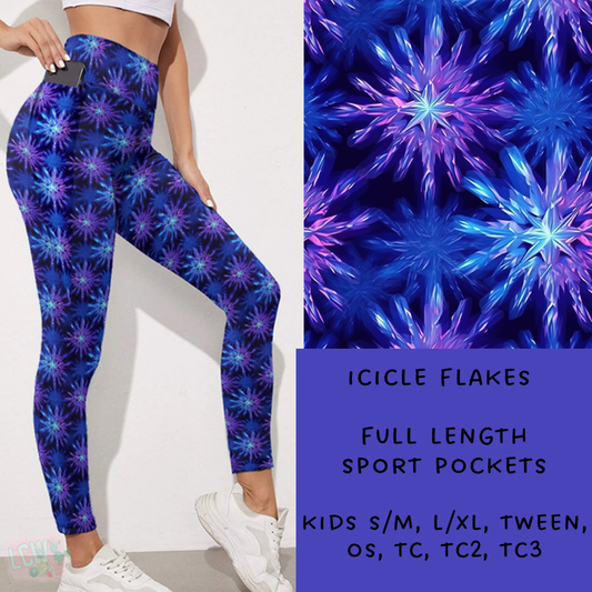 Batch #238 - Winter Wonderland - Closes 12/15 - ETA Early Jan - Icicle Flakes Leggings