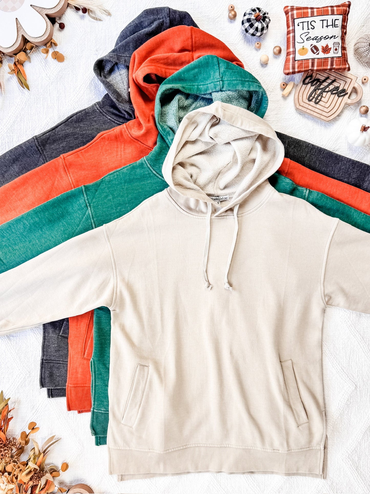 *Clearance* Price Drops in Cart! IN STOCK Vintage Wash Hoodie - Hunter Green