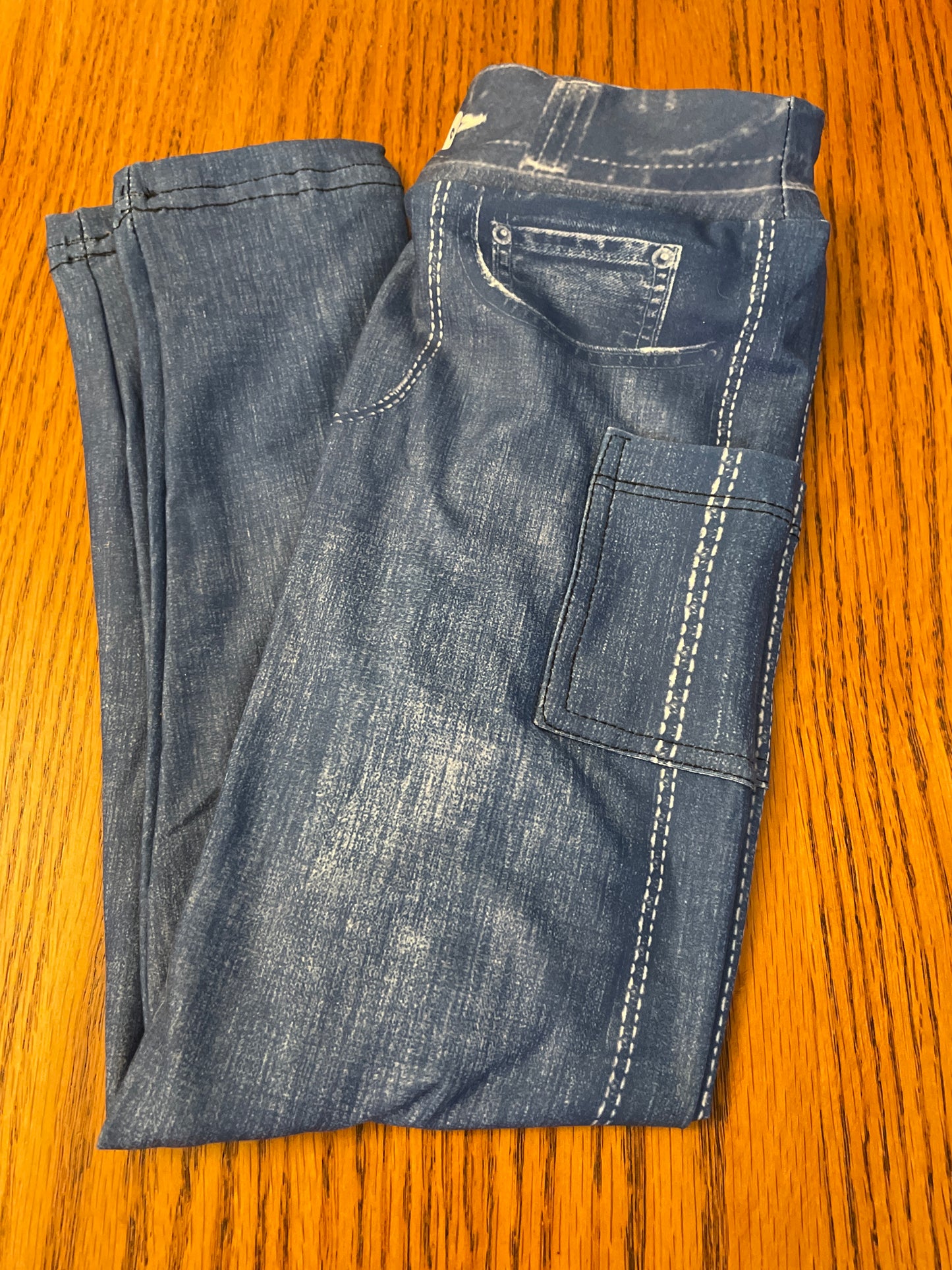 Kids sm/med faux denim leggings   (Clearance!)