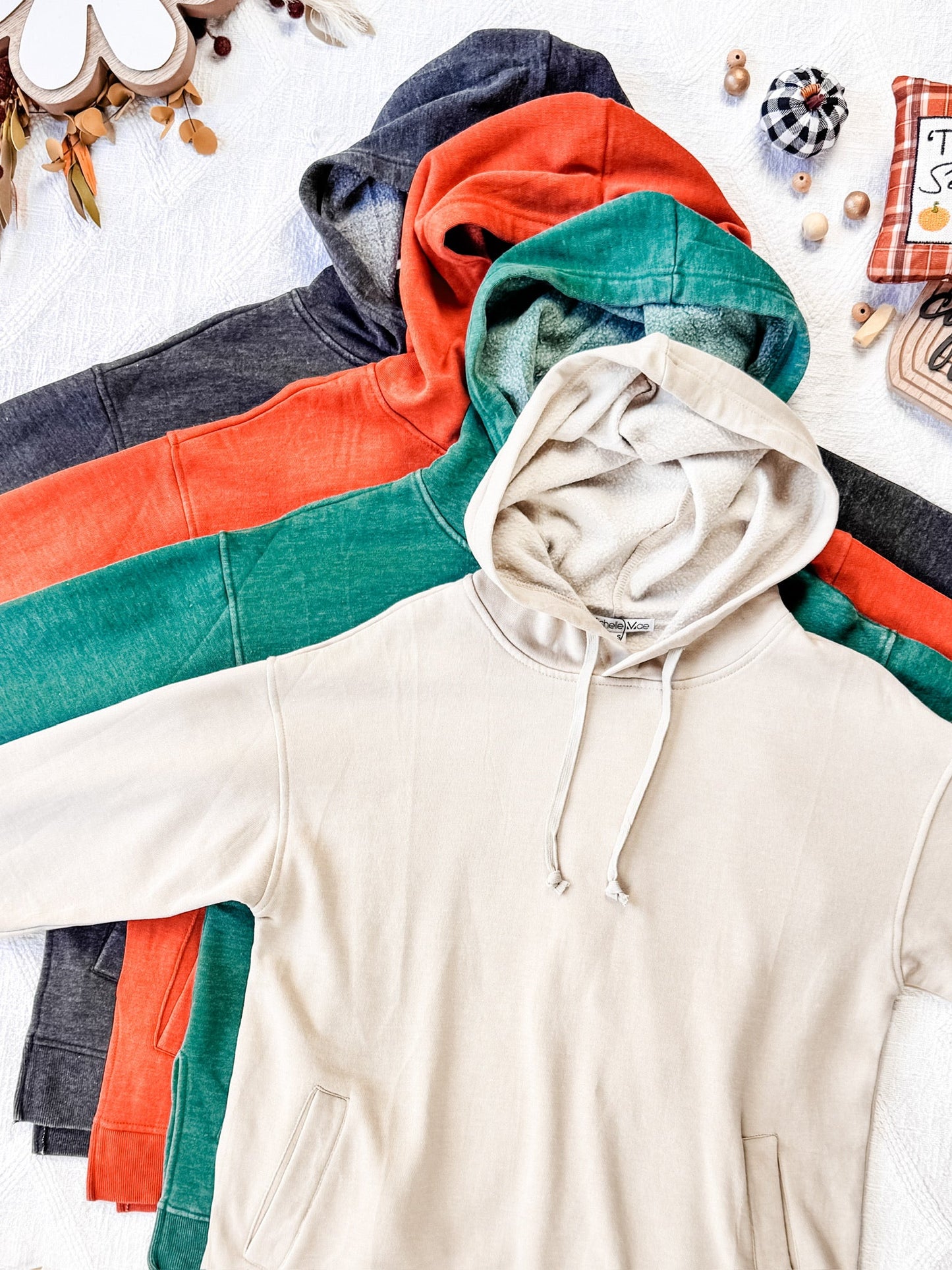 *Clearance* Price Drops in Cart! IN STOCK Vintage Wash Hoodie - Hunter Green