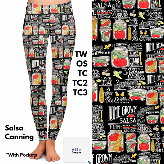 *Clearance* Price Drops in Cart! Salsa Canning - Leggings with Pockets