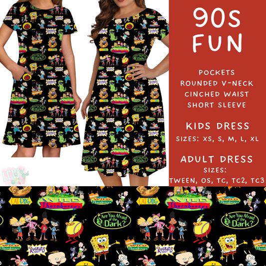 Batch #297 - Cool Characters 8 - Closes 3/3 - ETA late April - 90s Fun Adult & Kids Dresses