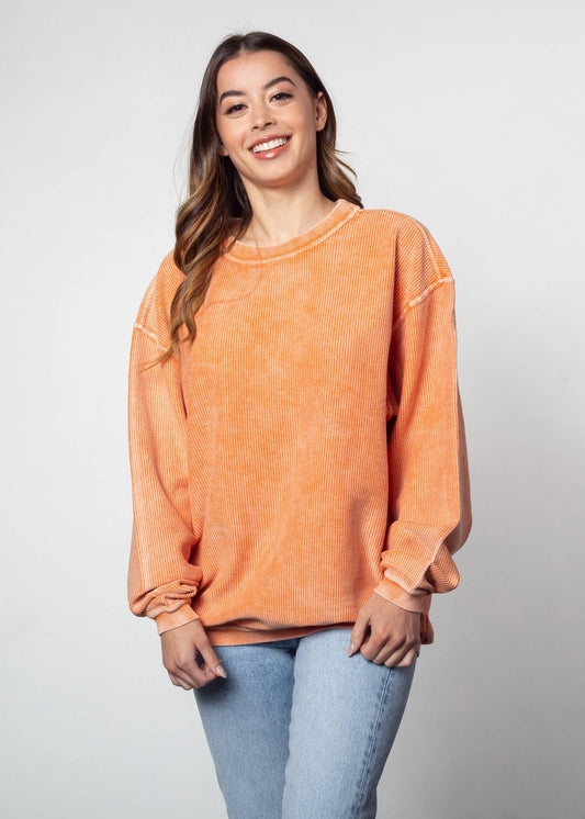 Original Corded Crewneck in Orange