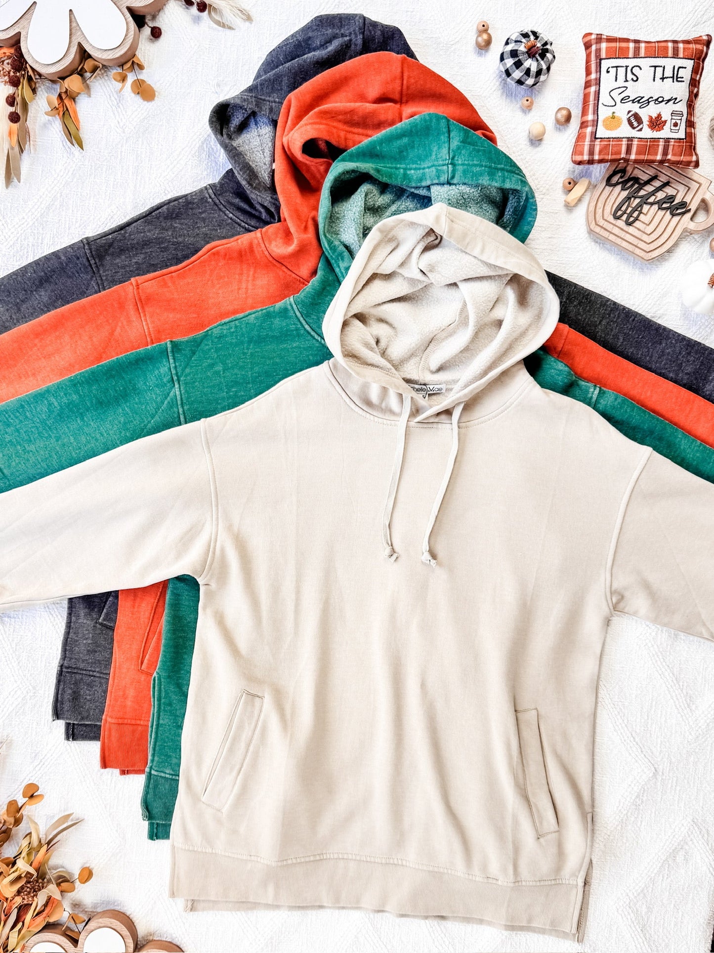 *Clearance* Price Drops in Cart! IN STOCK Vintage Wash Hoodie - Hunter Green