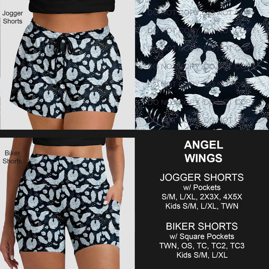 B219 - Preorder Angel Wings Jogger/Biker Shorts (Closes 3/23. ETA: early June)