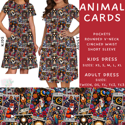 Batch #274 - Fun Run 7 - Closes 1/22 - ETA late March - Animal Cards Adult & Kids Dresses