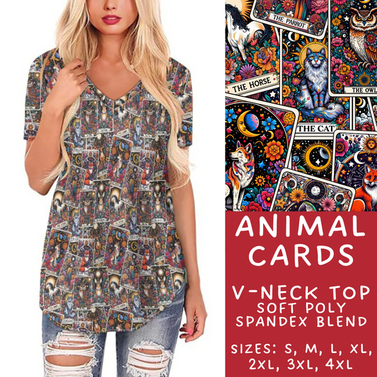 Batch #274 - Fun Run 7 - Closes 1/22 - ETA late March - Animal Cards V-Neck Tee