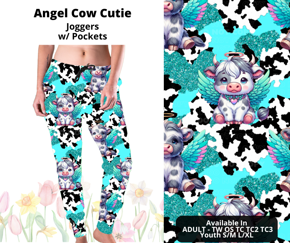 Preorder! Closes 3/17. ETA June. Angel Cow Cutie Joggers