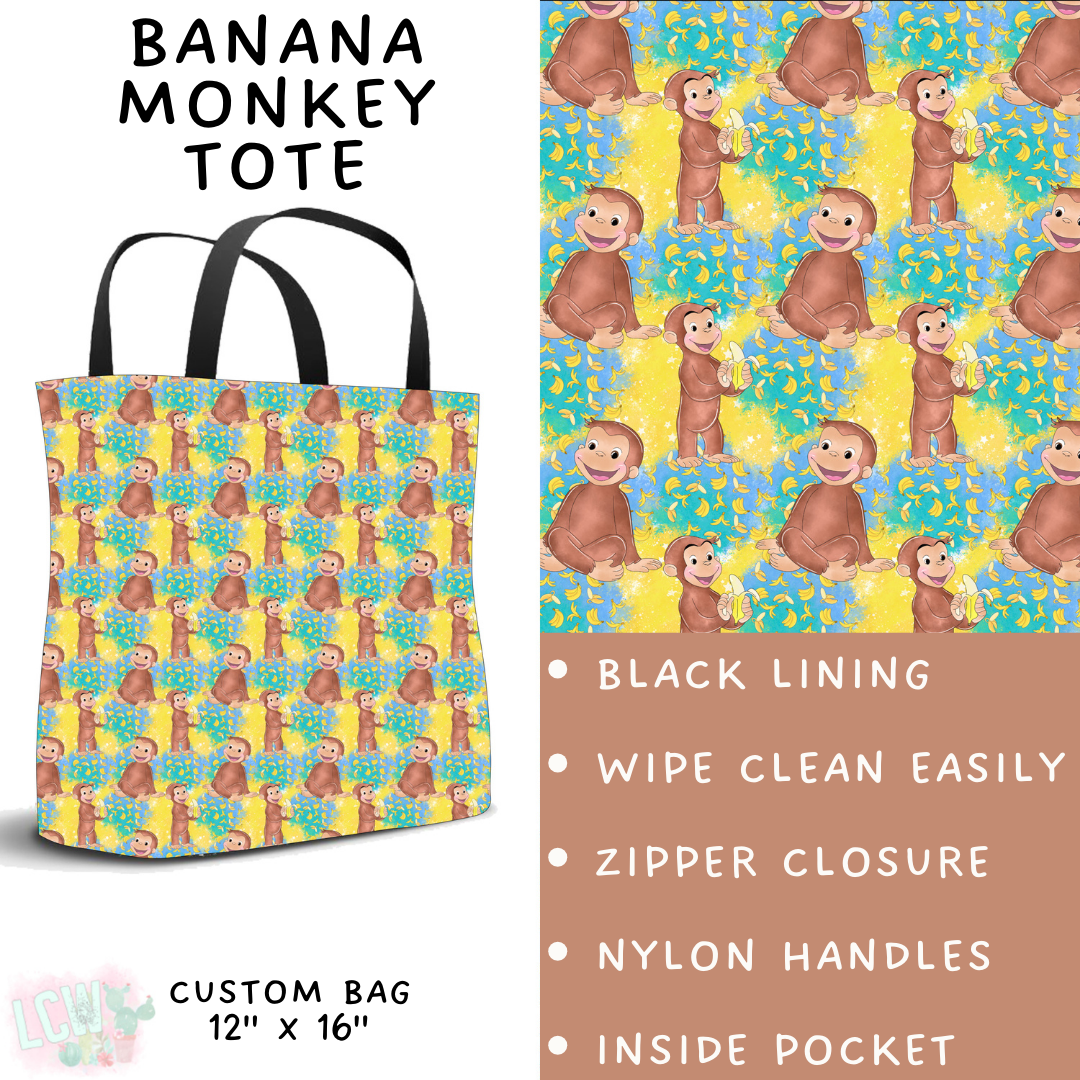 Batch #308 - Storybook Collection 2 - Closes 3/21 - ETA mid May - Banana Monkey Tote