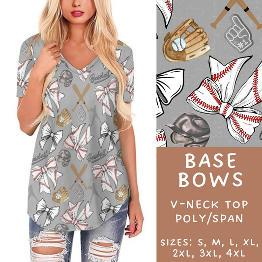 Batch #236 - Fun Run 6 - Closes 11/13 - ETA early Jan - Base Bows V-Neck Tee