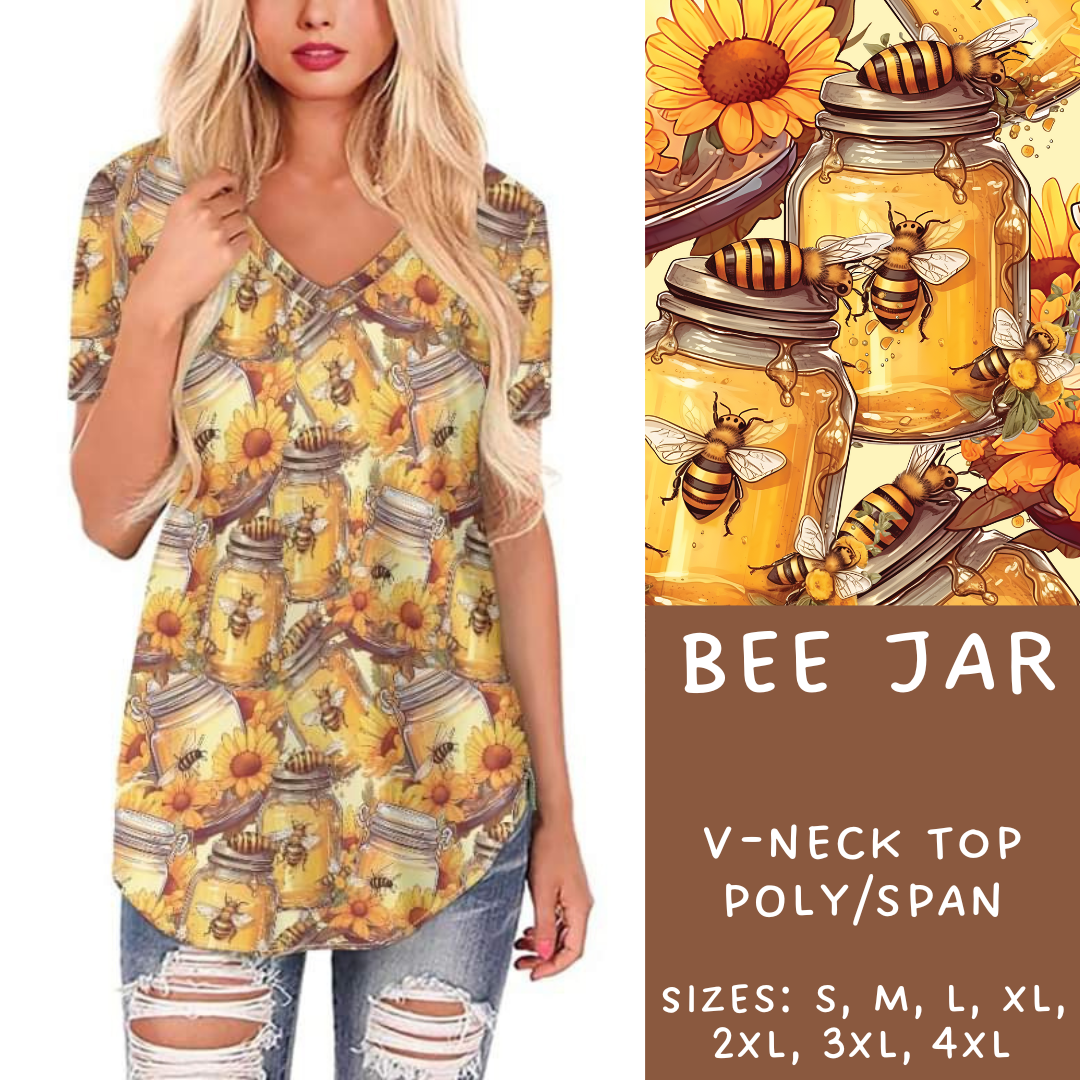 Batch #236 - Fun Run 6 - Closes 11/13 - ETA early Jan - Bee Jar V-Neck Tee