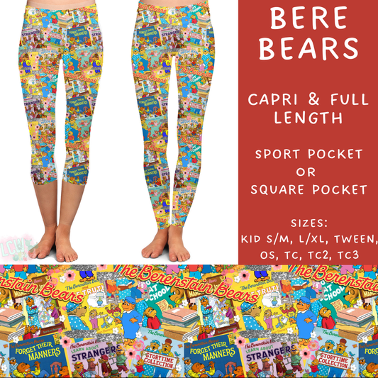 Batch #308 - Storybook Collection 2 - Closes 3/21 - ETA mid May - Bere Bears Full and Capri Length Leggings