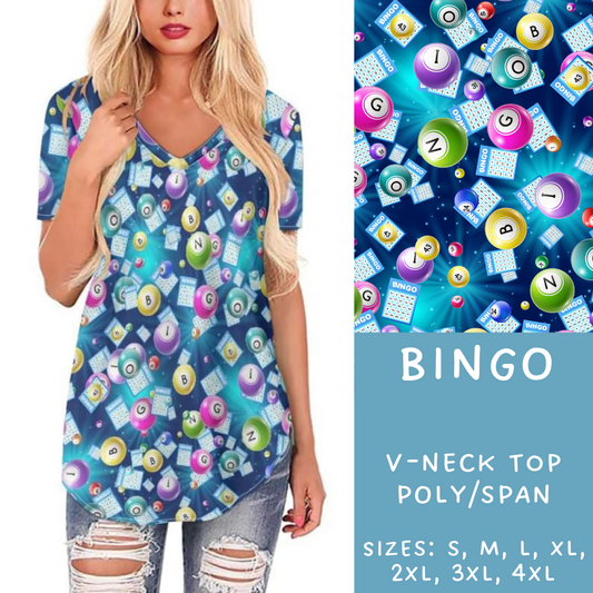 Batch #236 - Fun Run 6 - Closes 11/13 - ETA early Jan - Bingo V-Neck Tee