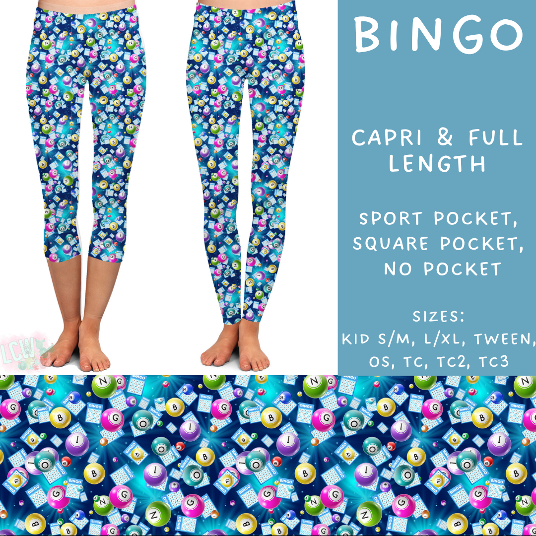 Batch #236 - Fun Run 6 - Closes 11/13 - ETA early Jan - Bingo Full and Capri Length Leggings