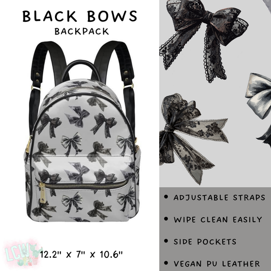 Batch #309 - Card Holders & Mini Backpacks - Closing 3/24 - ETA late May - Black Bows Mini Backpack