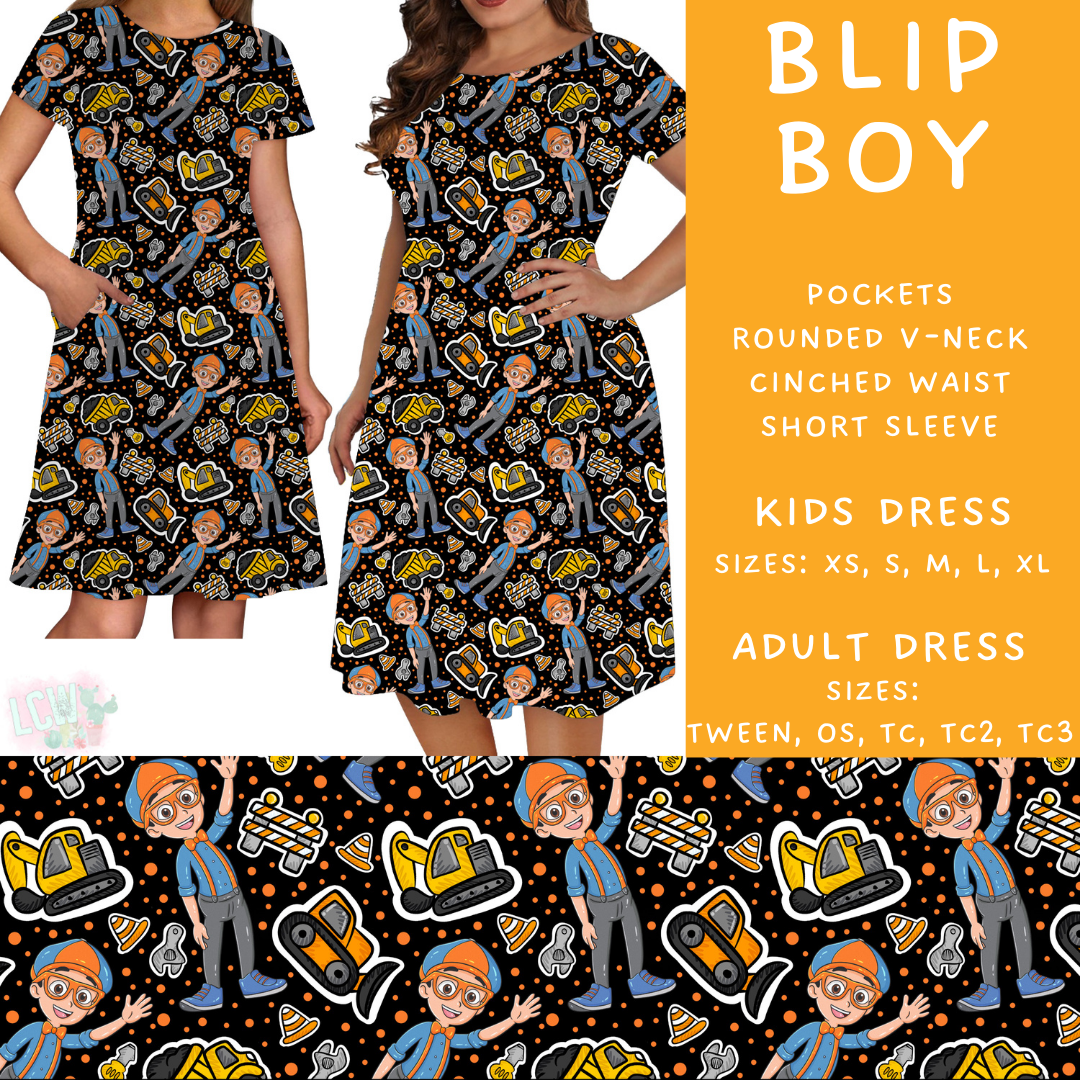 Batch #297 - Cool Characters 8 - Closes 3/3 - ETA late April - Blip Boy Adult & Kids Dresses