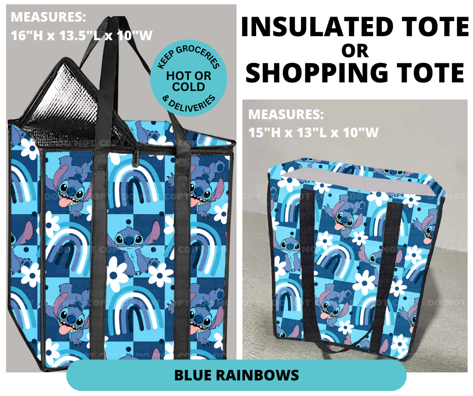 Preorder! Closes 12/30. ETA March. Blue Rainbows Shopping or Insulated Tote