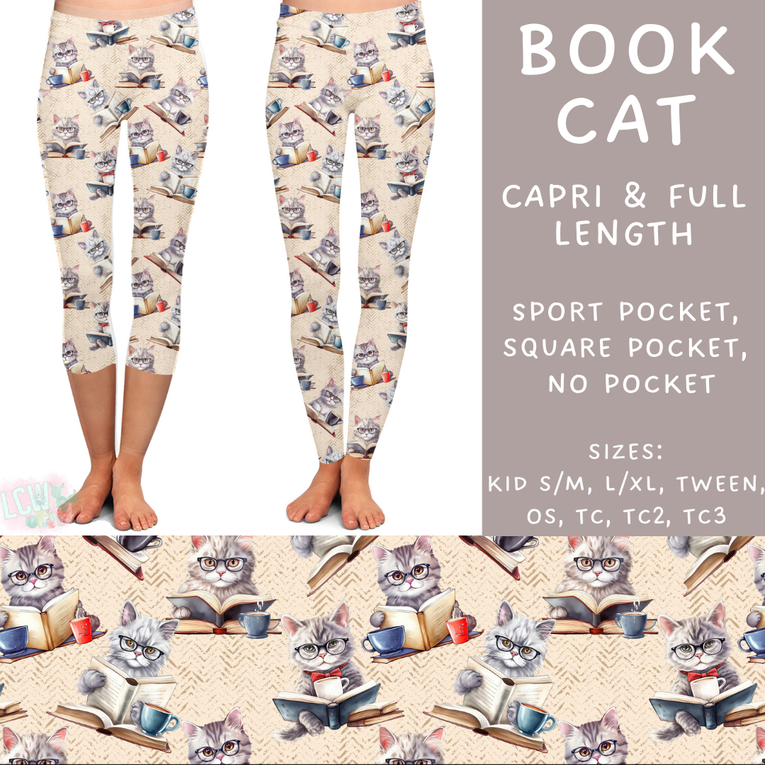 Batch #236 - Fun Run 6 - Closes 11/13 - ETA early Jan - Book Cat Full and Capri Length Leggings