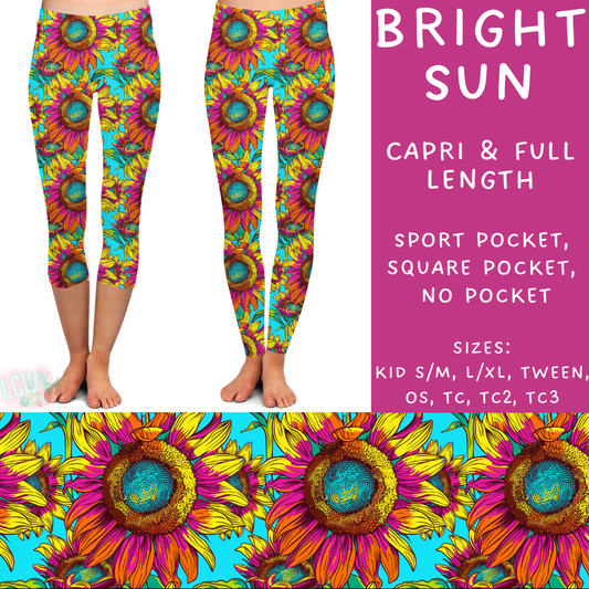 Batch #236 - Fun Run 6 - Closes 11/13 - ETA early Jan - Bright Sun Full and Capri Length Leggings