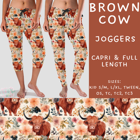 Batch #235 - September Request Run - Closes 11/11 - ETA late Dec - Brown Cow Full and Capri Length Joggers