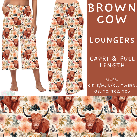 Batch #235 - September Request Run - Closes 11/11 - ETA late Dec - Brown Cow Capri and Full Length Loungers