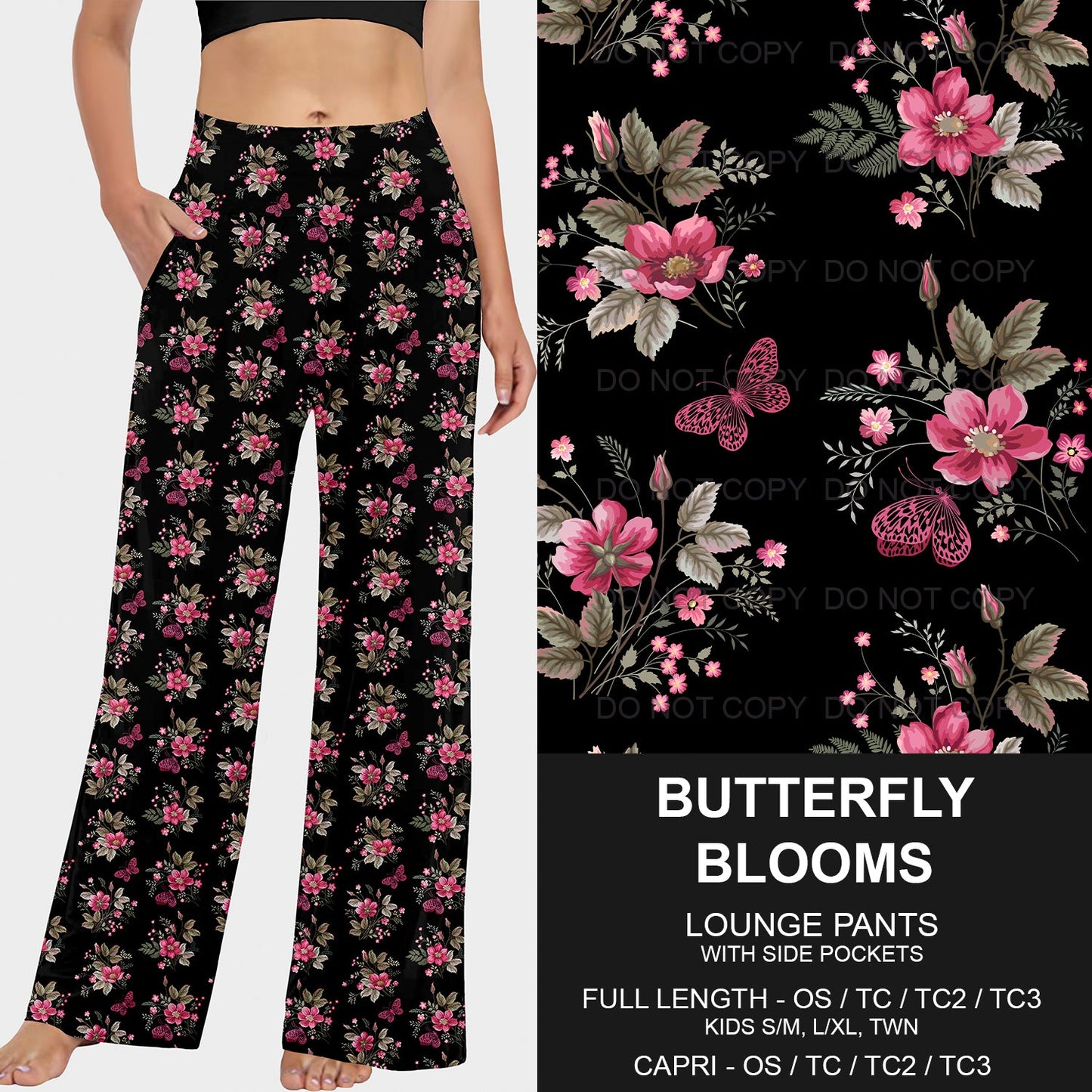 B219 - Preorder Butterfly Blooms Lounge Pants (Closes 3/23. ETA: early June)