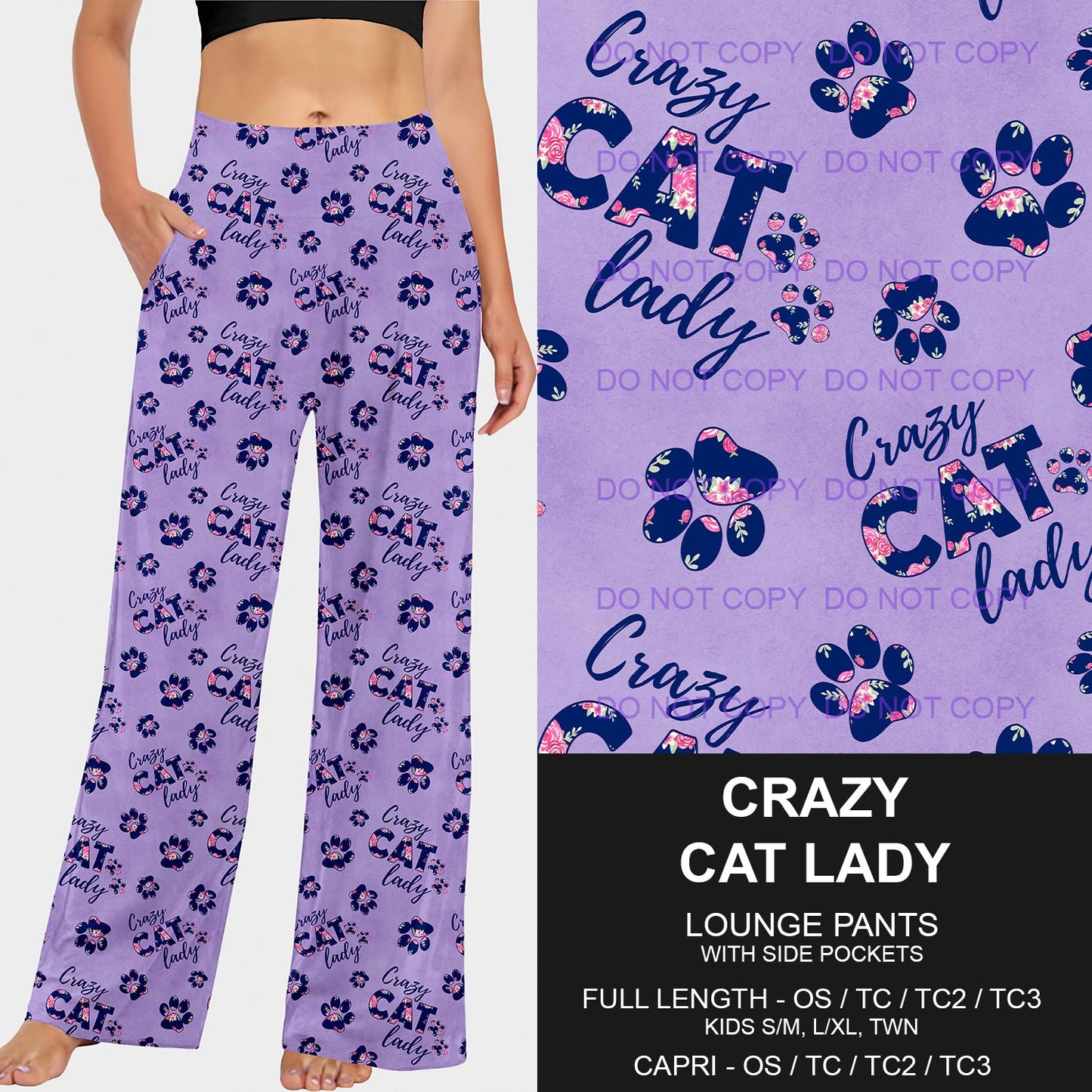 B218 - Preorder Crazy Cat Lady Lounge Pants (Closes 3/16. ETA: early June)