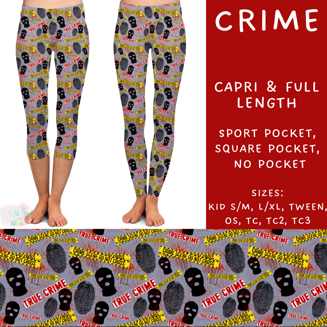 Batch #274 - Fun Run 7 - Closes 1/22 - ETA late March - Crime Full and Capri Length Leggings