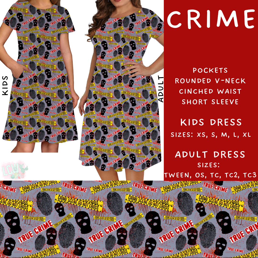 Batch #274 - Fun Run 7 - Closes 1/22 - ETA late March - Crime Adult & Kids Dresses