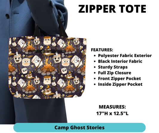 Camp Ghost Stories Zipper Tote