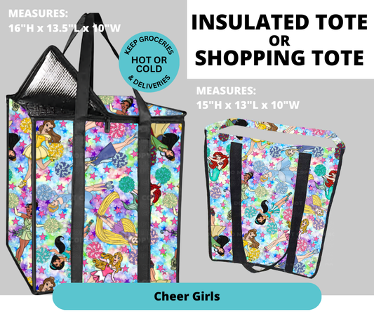 Preorder! Closes 2/26. ETA May. Cheer Girls Shopping & Insulated Tote