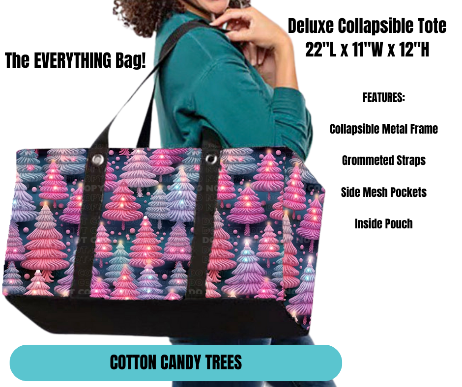 Cotton Candy Trees Collapsible Tote