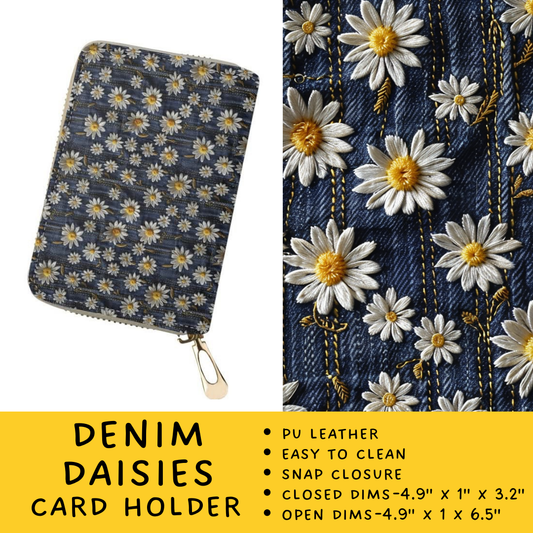 Batch #309 - Card Holders & Mini Backpacks - Closing 3/24 - ETA late May - Denim Daisies Card Holder