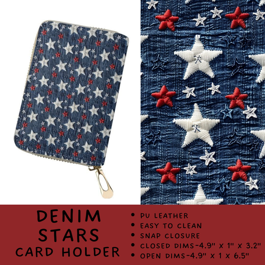 Batch #309 - Card Holders & Mini Backpacks - Closing 3/24 - ETA late May - Denim Stars Card Holder