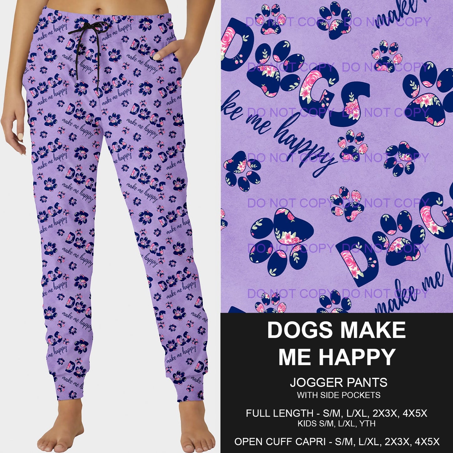 B218- Preorder Dogs Make Me Happy Joggers (Closes 3/16. ETA: early June)