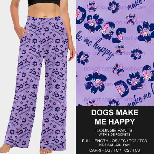 B218 - Preorder Dogs Make Me Happy Lounge Pants (Closes 3/16. ETA: early June)