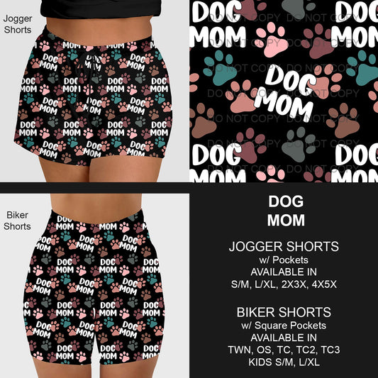 B218 - Preorder Dog Mom Jogger/Biker Shorts w/ Pockets (Closes 3/16. ETA: early June)