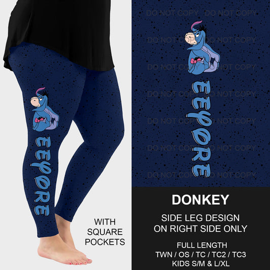 B192 - Preorder Donkey Side Design Leggings w/ Pockets (Closes 11/10. ETA mid Jan)