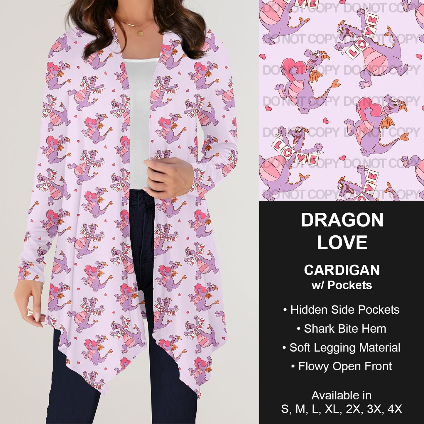 B196 Preorder -Dragon Love Cardigan w/ Pockets (Closes 11/24. ETA: late Jan.)