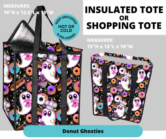 Preorder! Closes 2/26. ETA May. Donut Ghosties Shopping & Insulated Tote